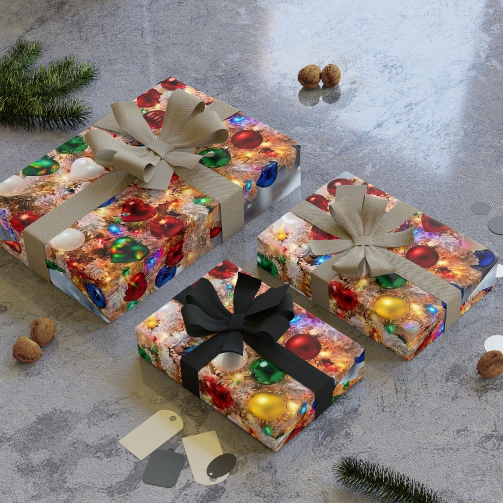 Christmas Tree Wrapping Paper Roll — Festive Snowy Tree Gift Wrap