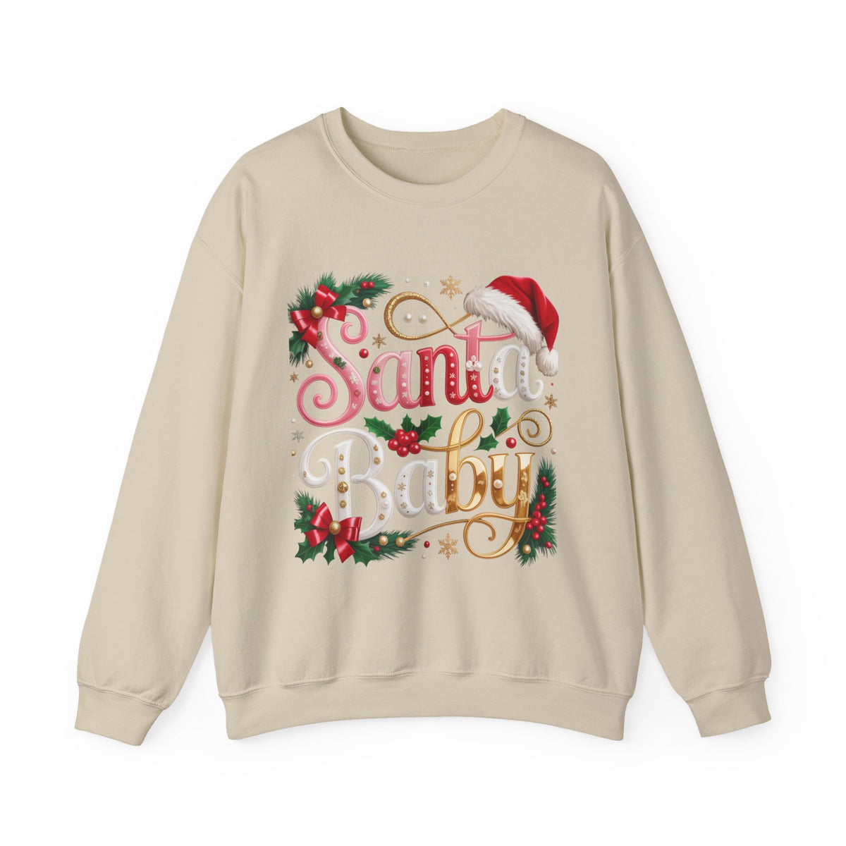 Sweatshirt — "Santa Baby" Christmas Crewneck Sweatshirt