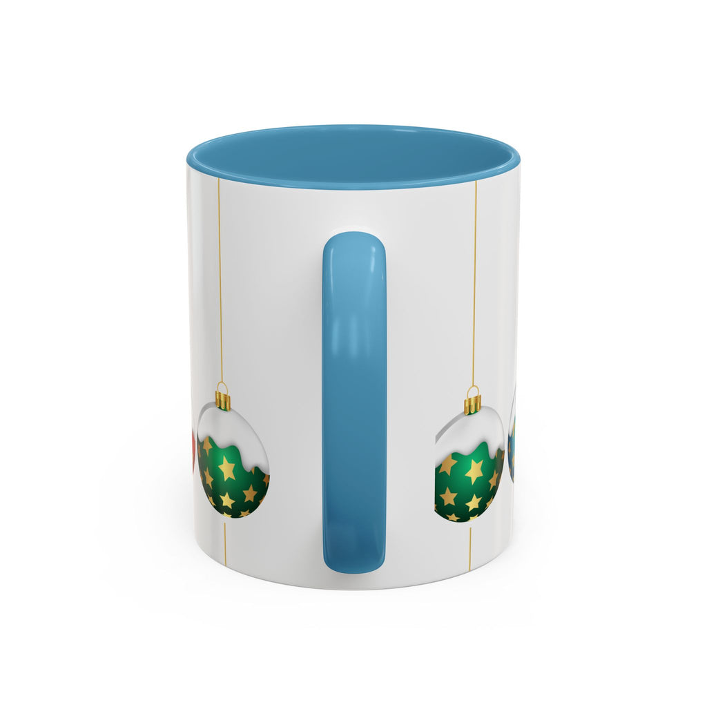 Holiday Ornament Accent Coffee Mug — Festive Christmas Baubles (11/15oz)