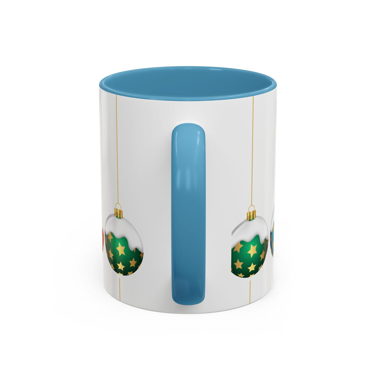 Holiday Ornament Accent Coffee Mug — Festive Christmas Baubles (11/15oz)