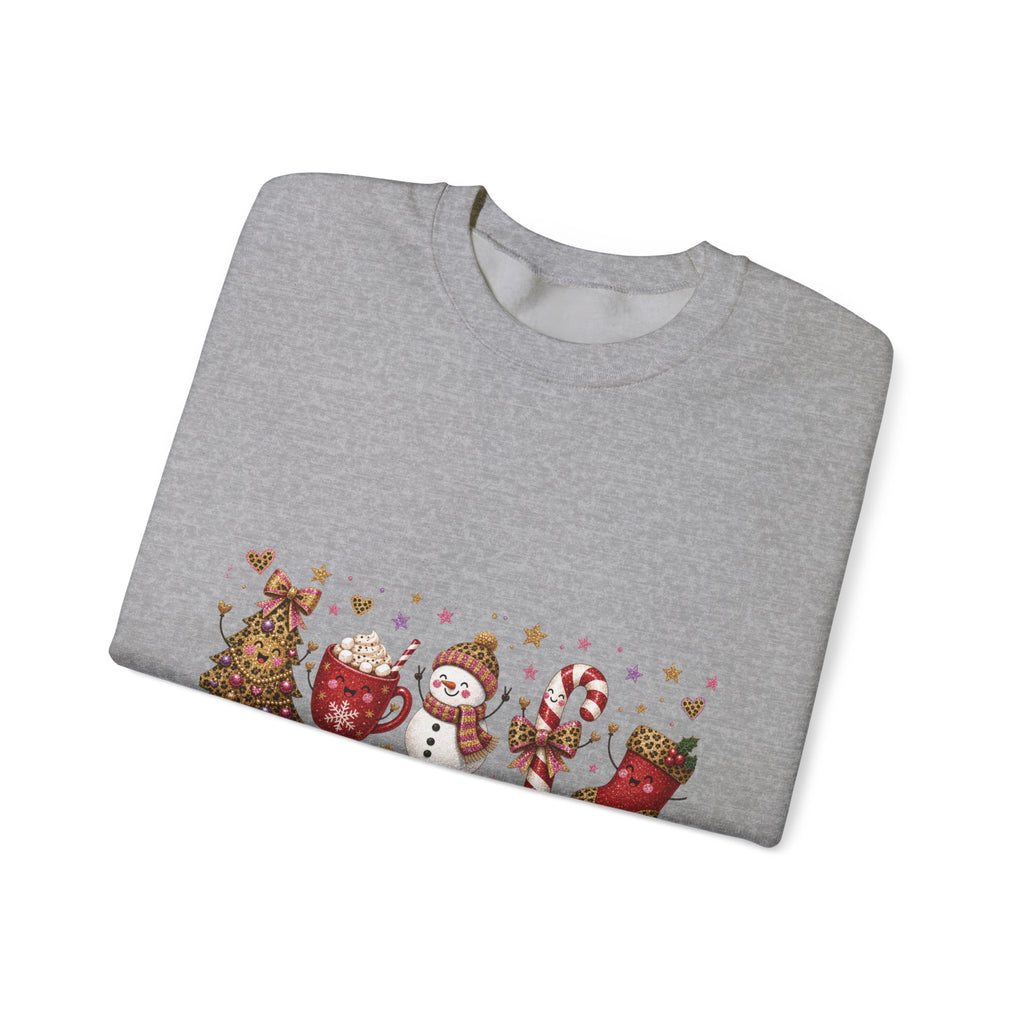 Christmas Crewneck Sweatshirt – Cute Festive Icons & "Merry Christmas" Design