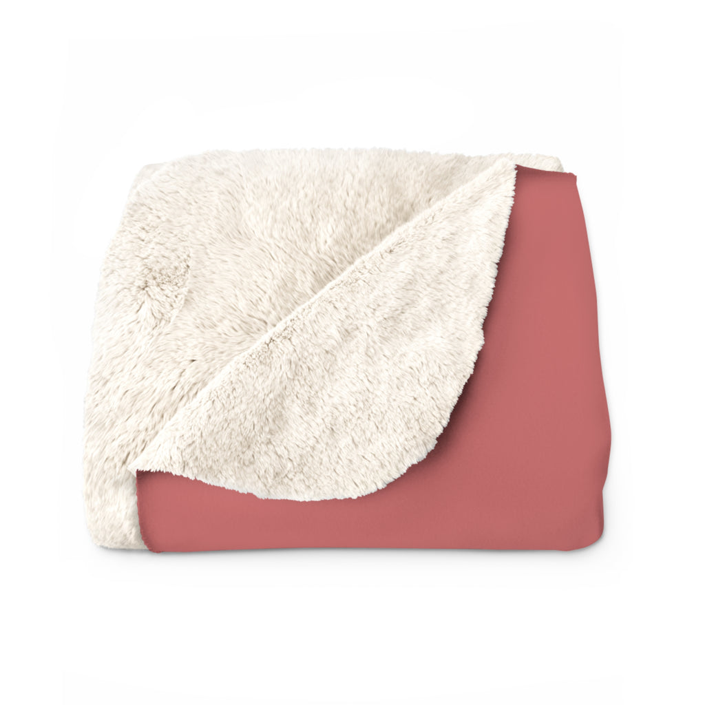 Candy Cane Wishes Sherpa Blanket — Cozy Christmas Throw with Festive Candy Cane Typography