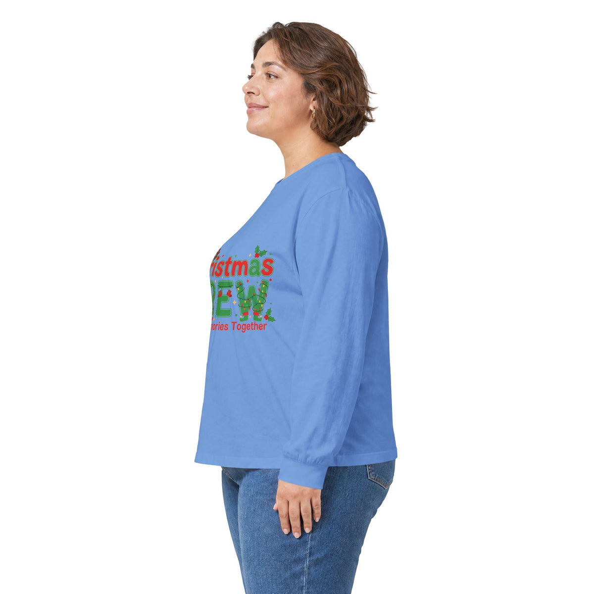 Christmas Crew Long Sleeve Tee — "Making Memories Together" Holiday Shirt