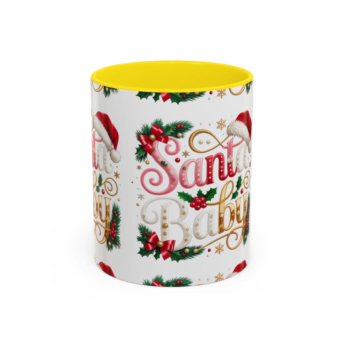 Santa Baby Christmas Accent Mug – Festive Holiday Coffee Cup (11/15oz)