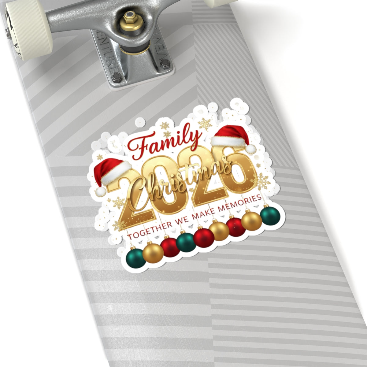 2026 Family Christmas Kiss-Cut Sticker — "Together We Make Memories" Holiday Decal