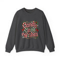 Crewneck Sweatshirt — "Candy Cane Wishes" Christmas Holiday Sweater