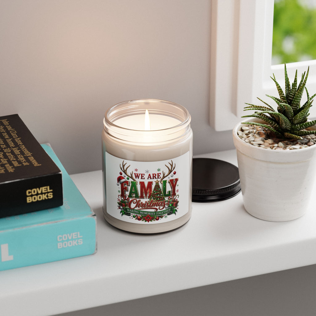 Christmas Family Scented Soy Candle – 9oz Holiday Tree & Ornament Fragrance