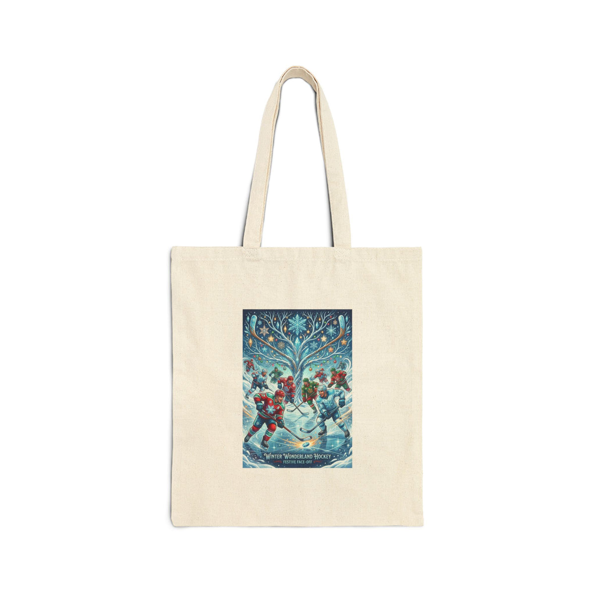 Holiday Snowman Dance Canvas Tote Bag — Festive Winter Market Grocery Bag