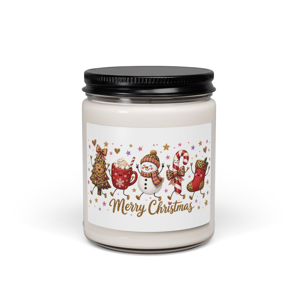 Merry Christmas Scented Soy Candle — 9oz Holiday Jar Candle