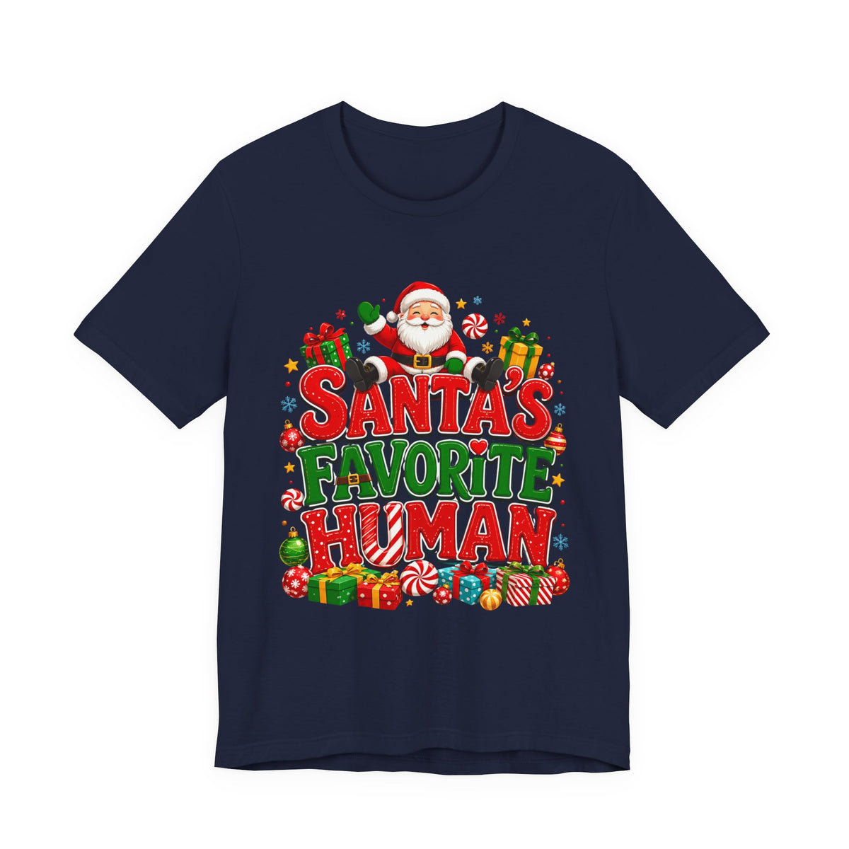 Santa's Favorite Human T-Shirt — Funny Christmas Holiday Tee