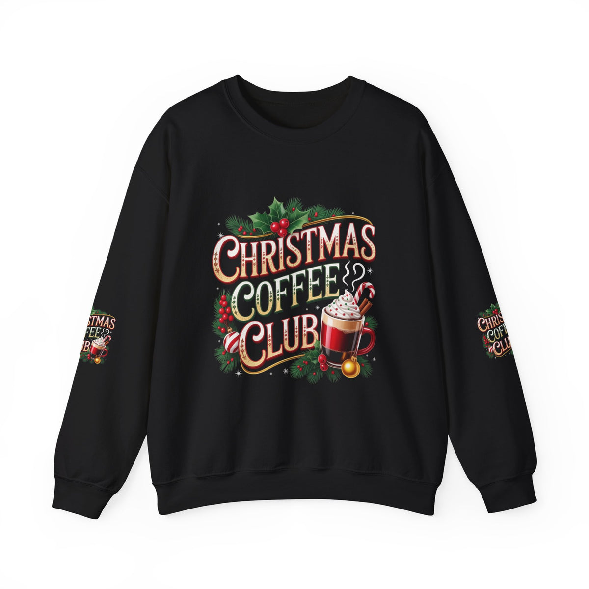 Christmas Coffee Club Sweatshirt — Cozy Holiday Crewneck for Coffee Lovers