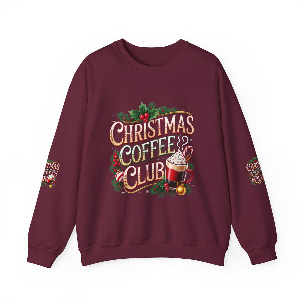 Christmas Coffee Club Sweatshirt — Cozy Holiday Crewneck for Coffee Lovers