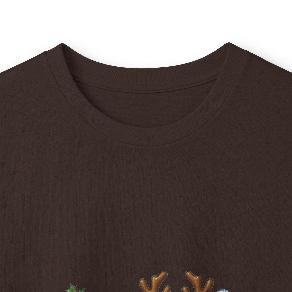 Long Sleeve Tee - Christmas Pickle Family with Santa Hat & Reindeer Holiday Design