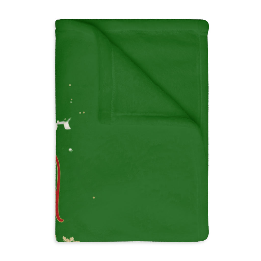 Christmas 2025 Family Blanket — Festive Velveteen Microfiber Throw