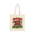 Christmas Reindeer Tote Bag - "All The Good Ones Are A Little Naughty" Holiday Canvas Tote