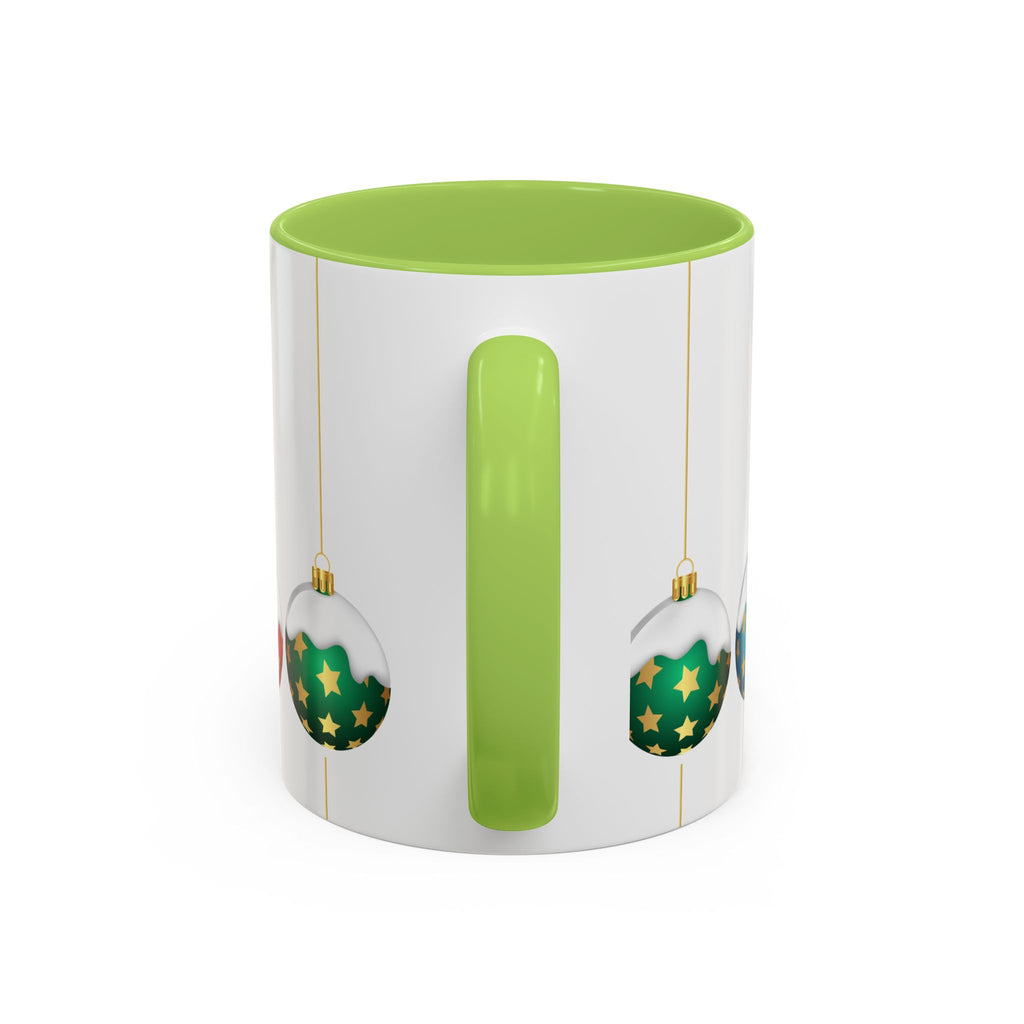 Holiday Ornament Accent Coffee Mug — Festive Christmas Baubles (11/15oz)