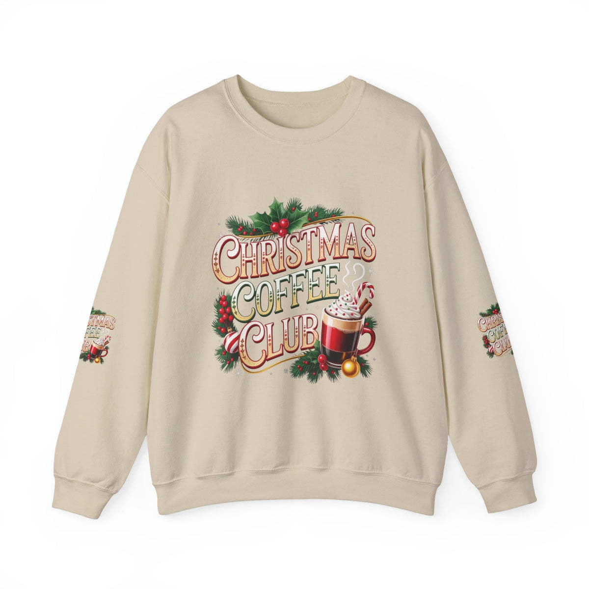 Christmas Coffee Club Sweatshirt — Cozy Holiday Crewneck for Coffee Lovers