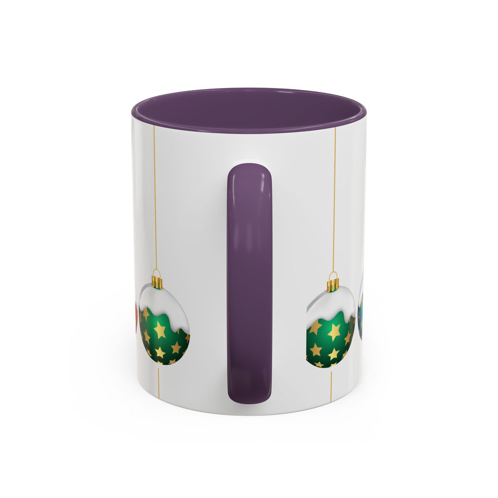 Holiday Ornament Accent Coffee Mug — Festive Christmas Baubles (11/15oz)