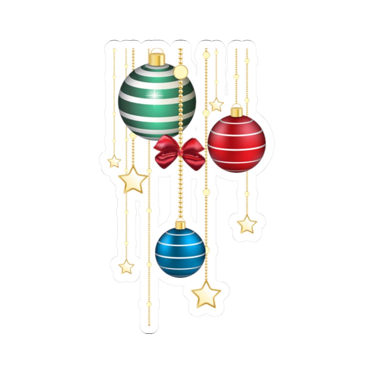 Christmas Ornament Stickers — Festive Kiss-Cut Holiday Decals