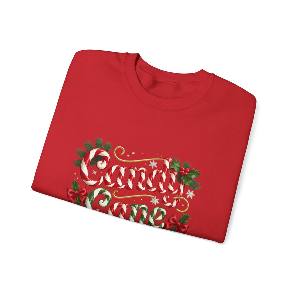 Crewneck Sweatshirt — "Candy Cane Wishes" Christmas Holiday Sweater