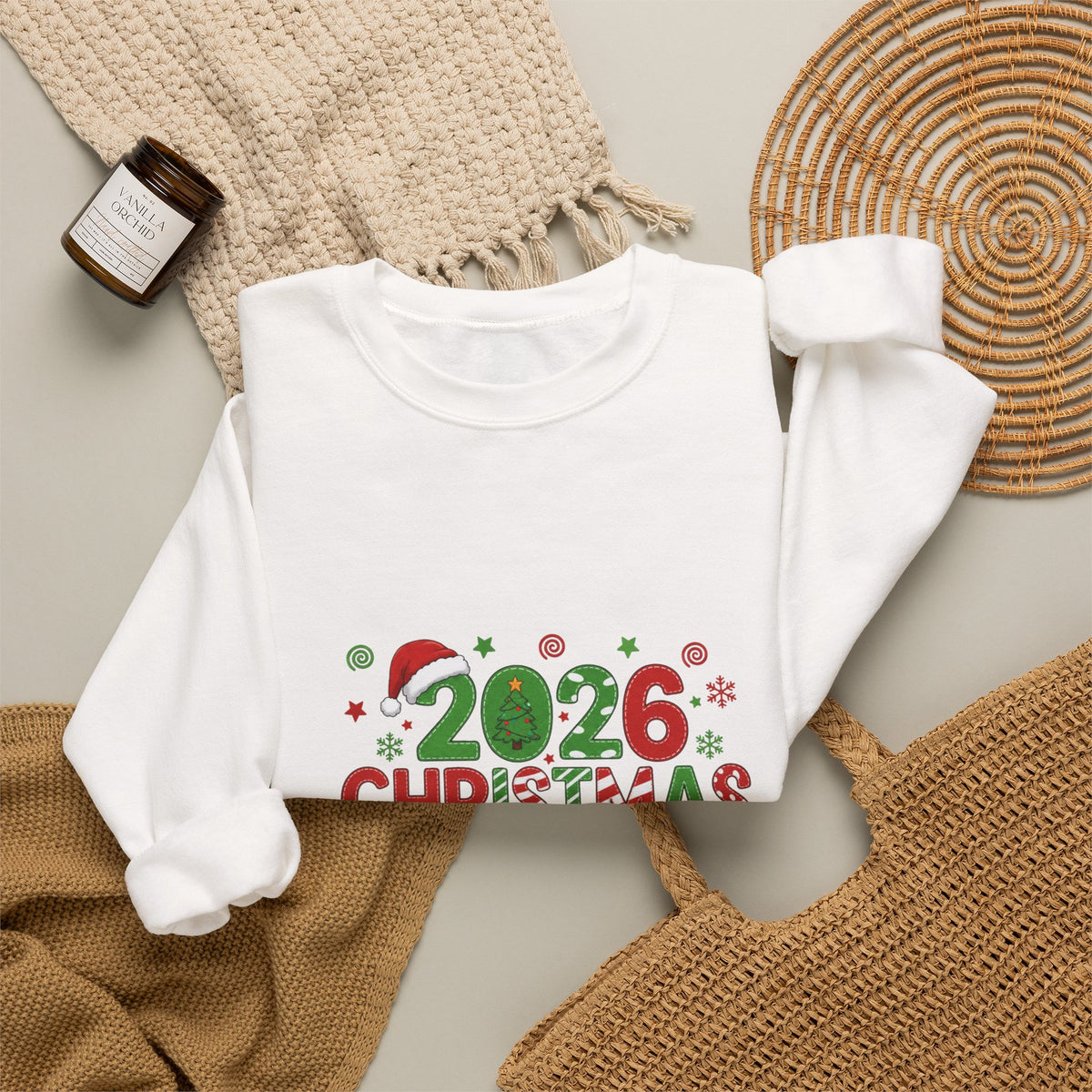 2026 Christmas Crew Sweatshirt — "A Little Bit Crazy, A Little Bit Loud, A Whole Lotta Love" Holiday Pullover