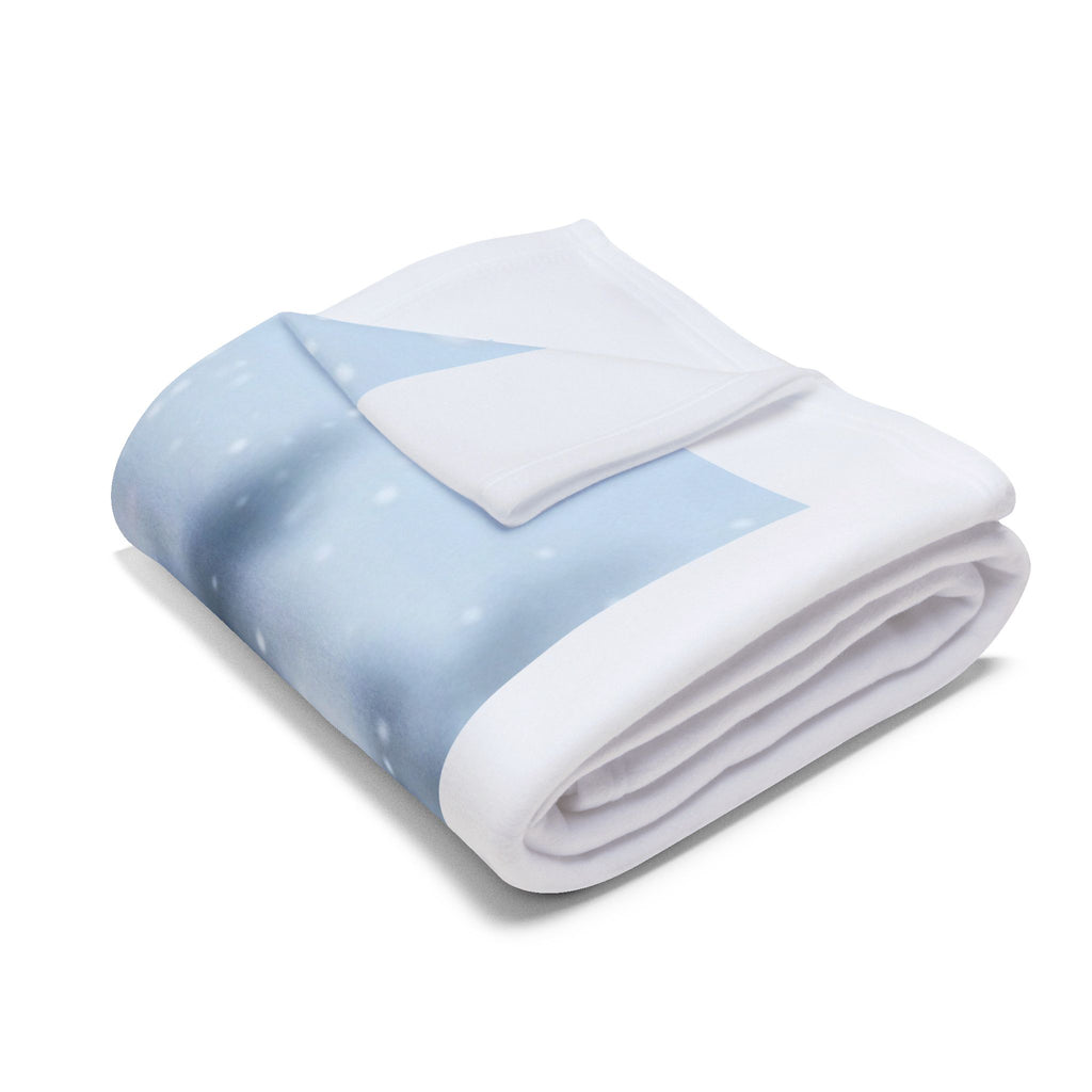 Christmas Tree Fleece Blanket — Festive Snowy Holiday Throw