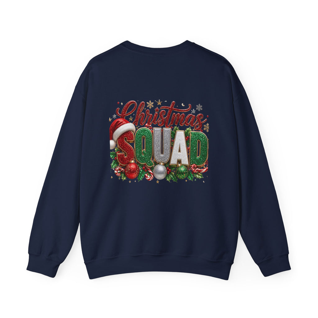 Christmas Squad Crewneck Sweatshirt — Festive Holiday Graphic Pullover