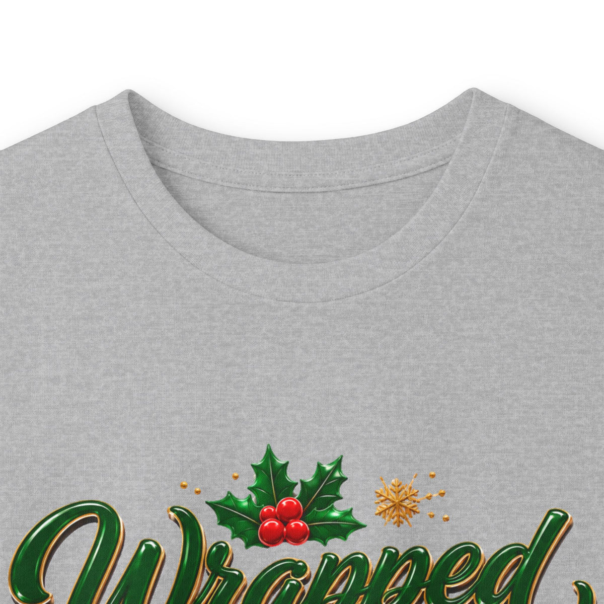 Long Sleeve Tee — "Wrapped in Christmas Love" Holiday Graphic Shirt