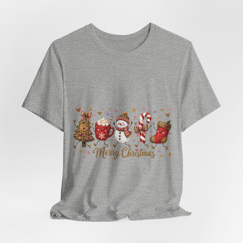 Christmas Characters T-Shirt — 'Merry Christmas' Holiday Graphic Tee
