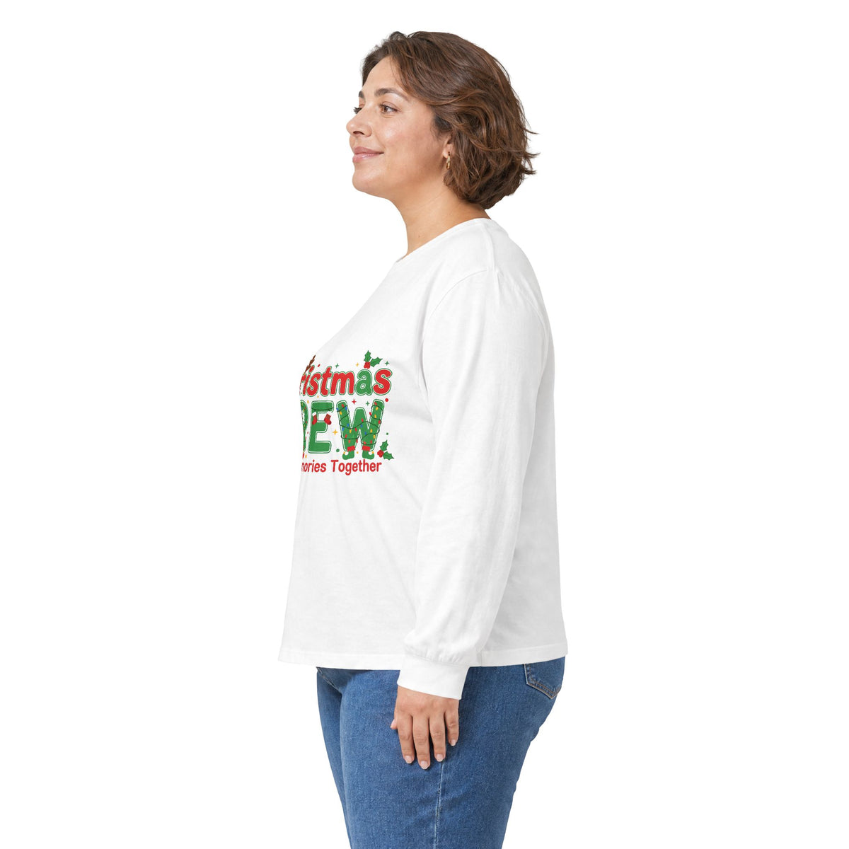 Christmas Crew Long Sleeve Tee — "Making Memories Together" Holiday Shirt