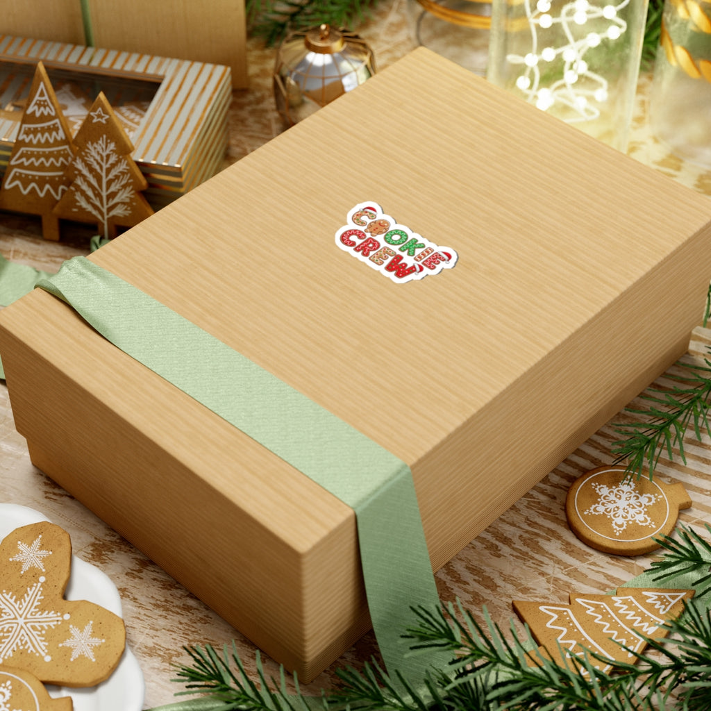 Cookie Crew Kiss-Cut Sticker — Festive Christmas Gingerbread Holiday Decal