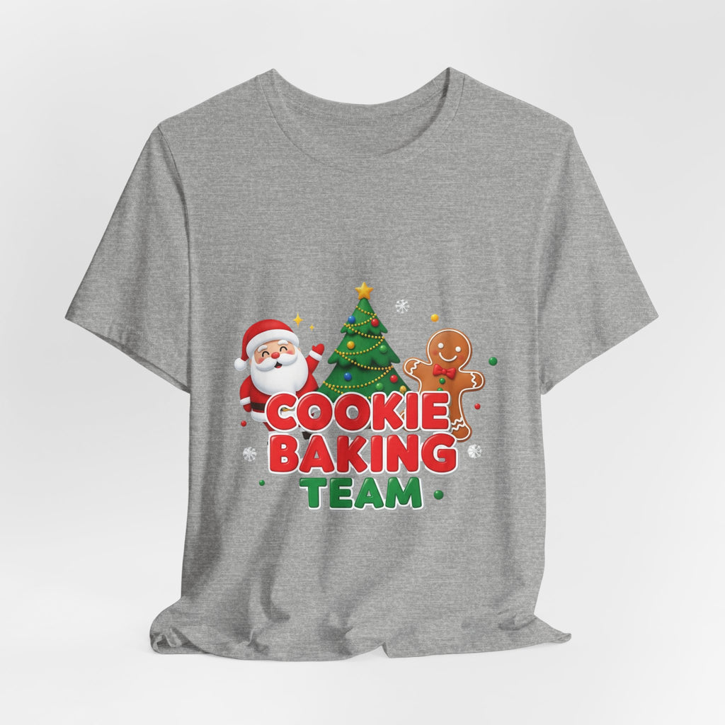 Cookie Baking Team T-Shirt — Christmas Santa & Gingerbread Holiday Tee