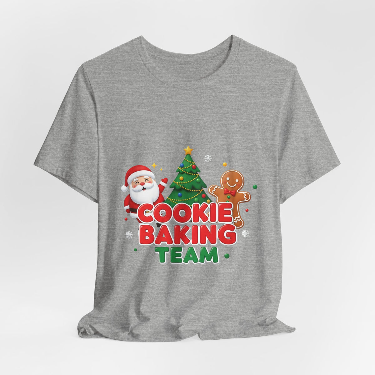 Cookie Baking Team T-Shirt — Christmas Santa & Gingerbread Holiday Tee