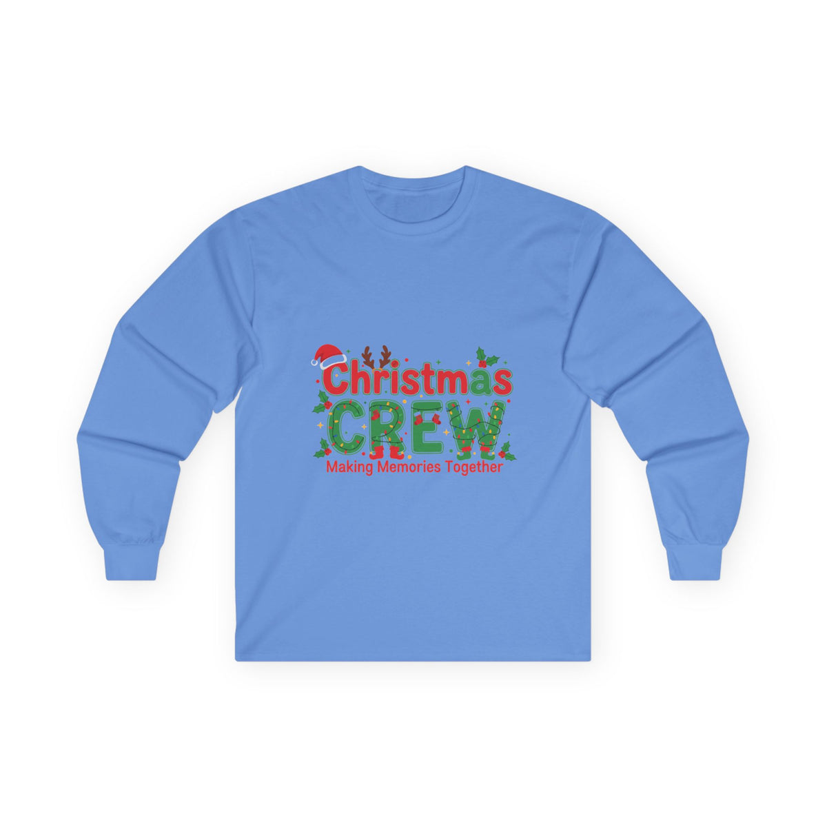 Christmas Crew Long Sleeve Tee — "Making Memories Together" Holiday Shirt