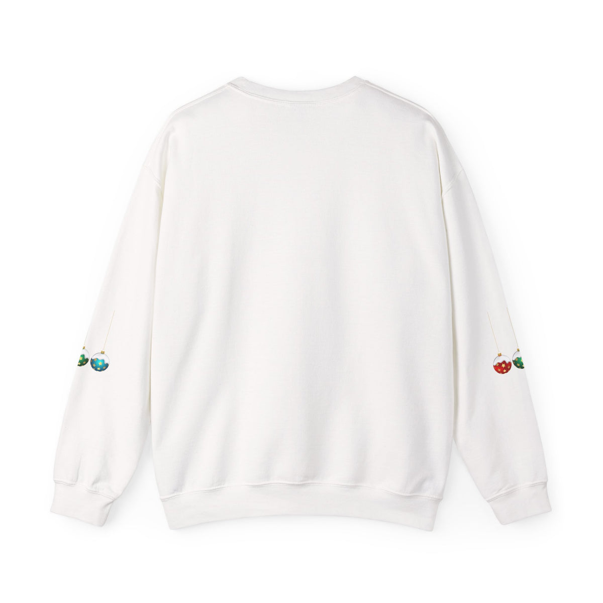Holiday Ornaments Crewneck Sweatshirt — Hanging Baubles & Stars Christmas Sweater