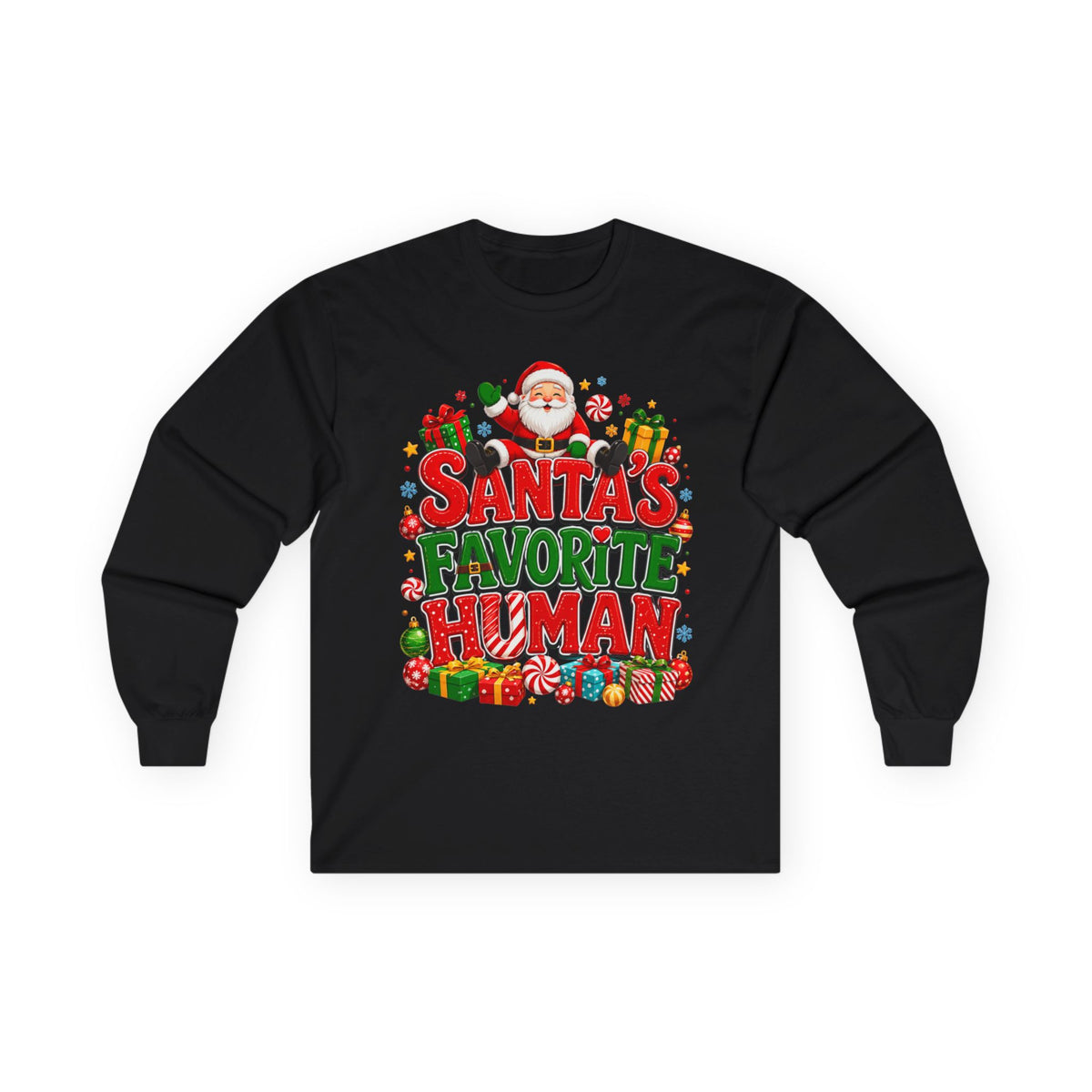Santa's Favorite Human Long Sleeve Tee