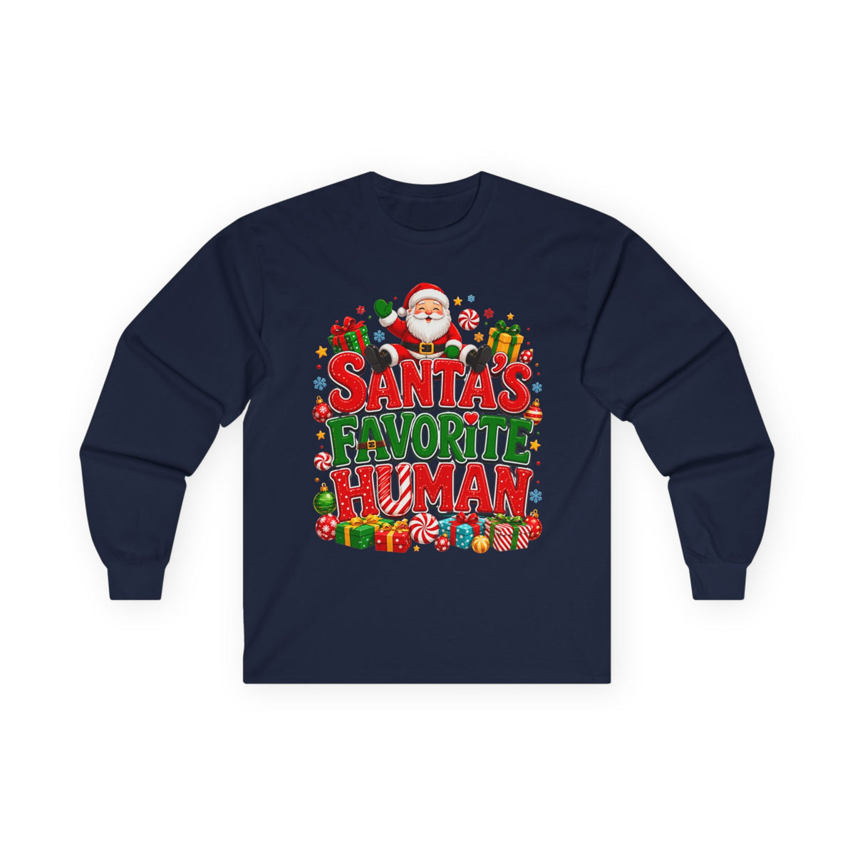 Santa's Favorite Human Long Sleeve Tee