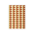 Holiday Gift Wrap Roll — Red Presents & Gold Ornaments Christmas Wrapping Paper