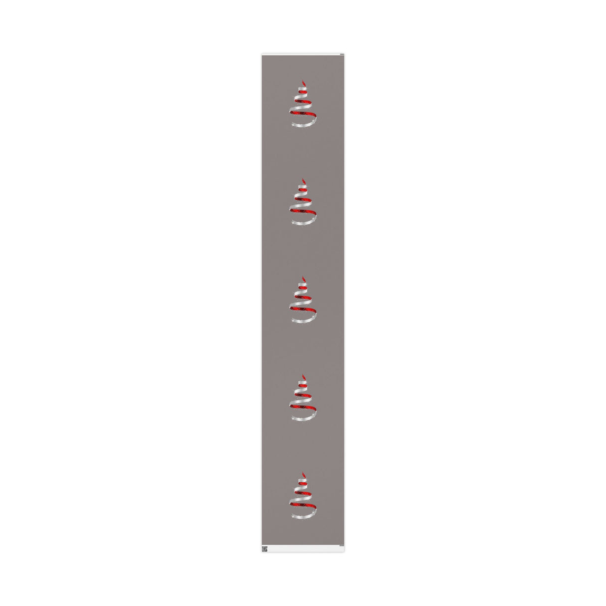 Christmas Tree Stripe Wrapping Paper Roll — Minimal Red & White Holiday Gift Wrap