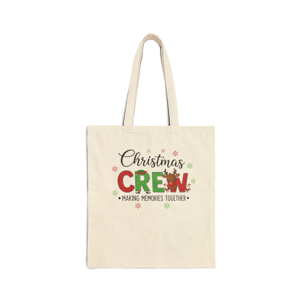 Christmas Crew Canvas Tote Bag – "Making Memories Together" Holiday Gift Tote