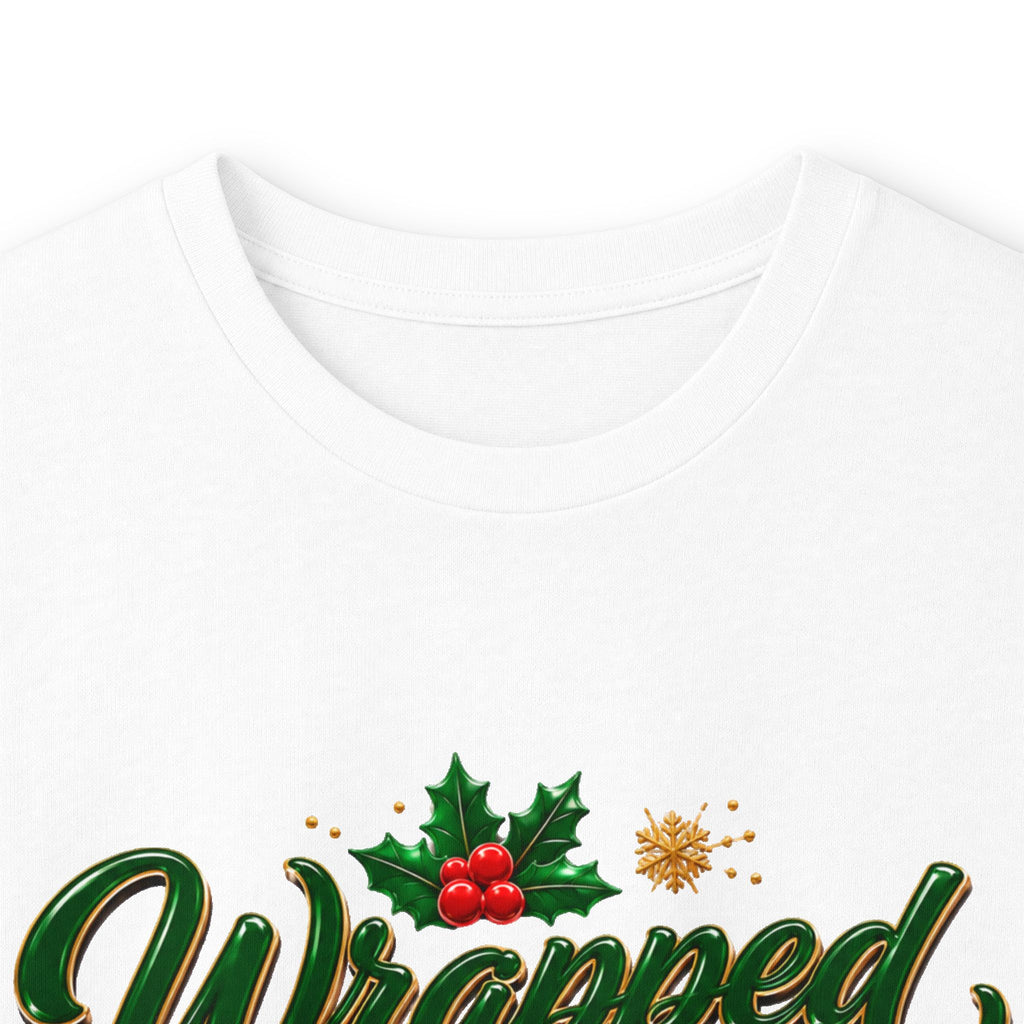 Long Sleeve Tee — "Wrapped in Christmas Love" Holiday Graphic Shirt