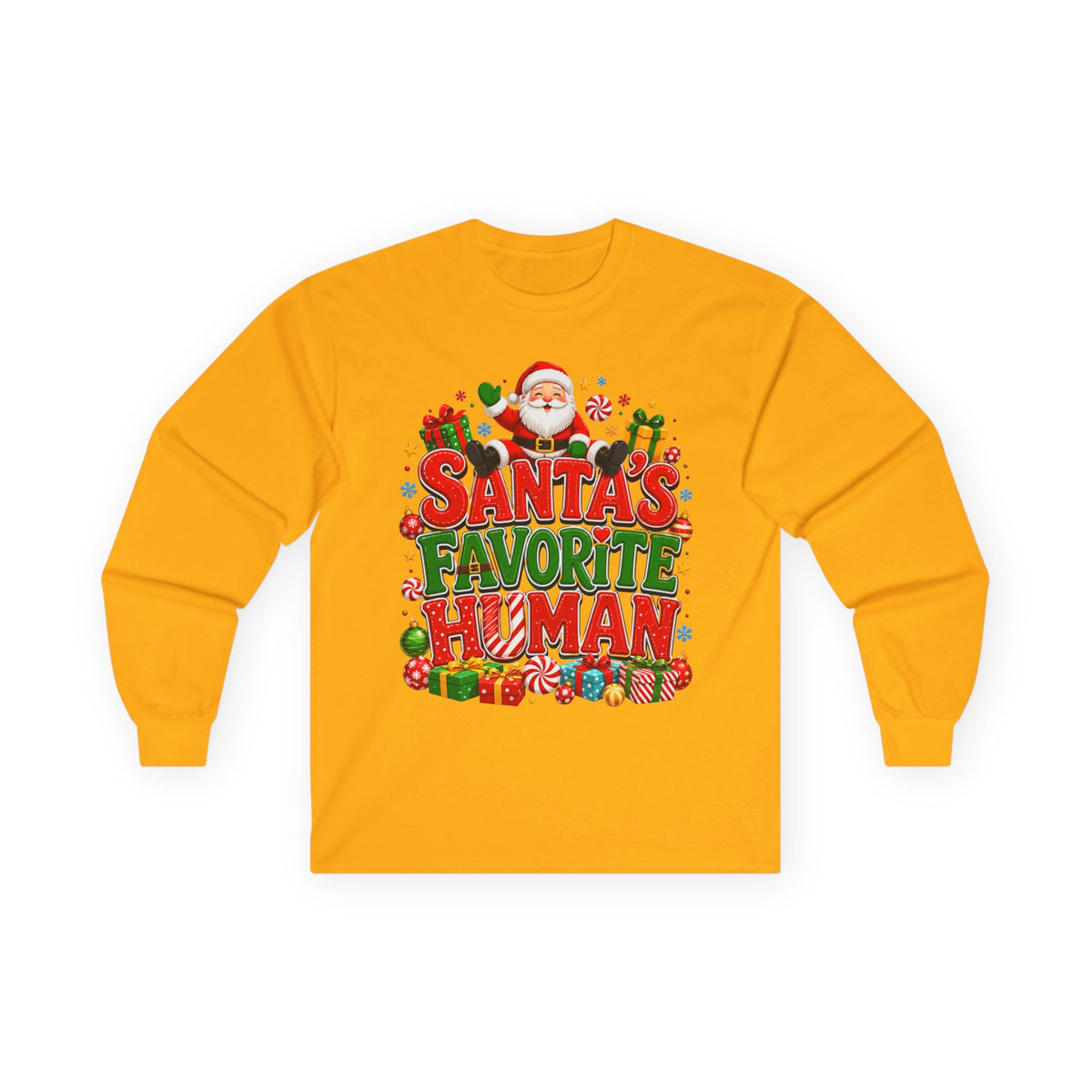 Santa's Favorite Human Long Sleeve Tee