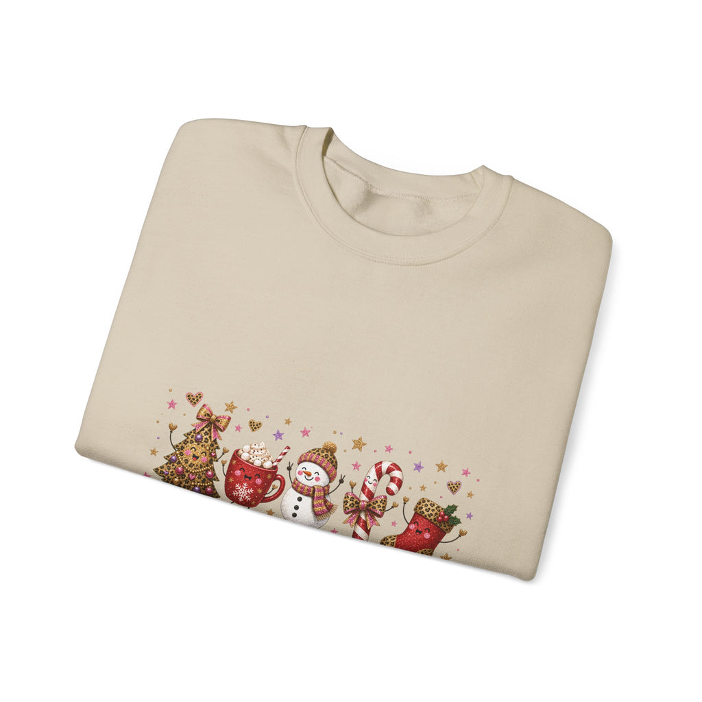 Christmas Crewneck Sweatshirt — Merry Christmas Cute Holiday Animals Design